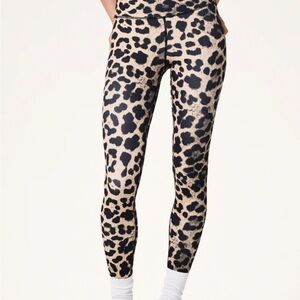 P.E Nation Black and Tan Animal Print Leggings